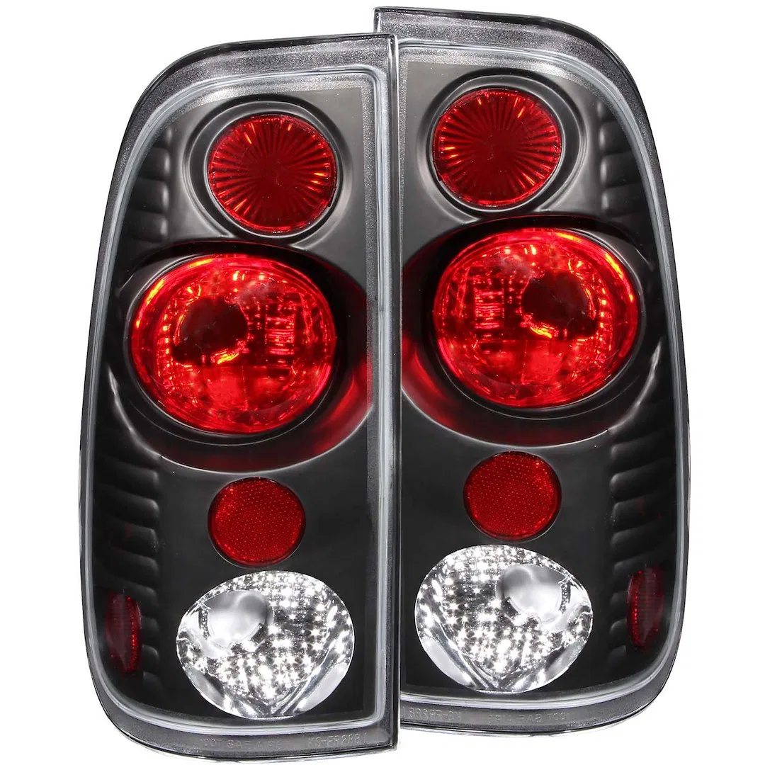211065 – ANZO Tail Light Assembly, Uses OE Bulbs Clear Lens Black Housing Set of 2